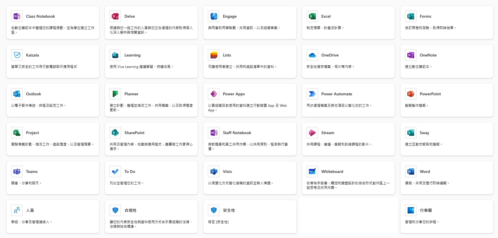 O365所有應用程式