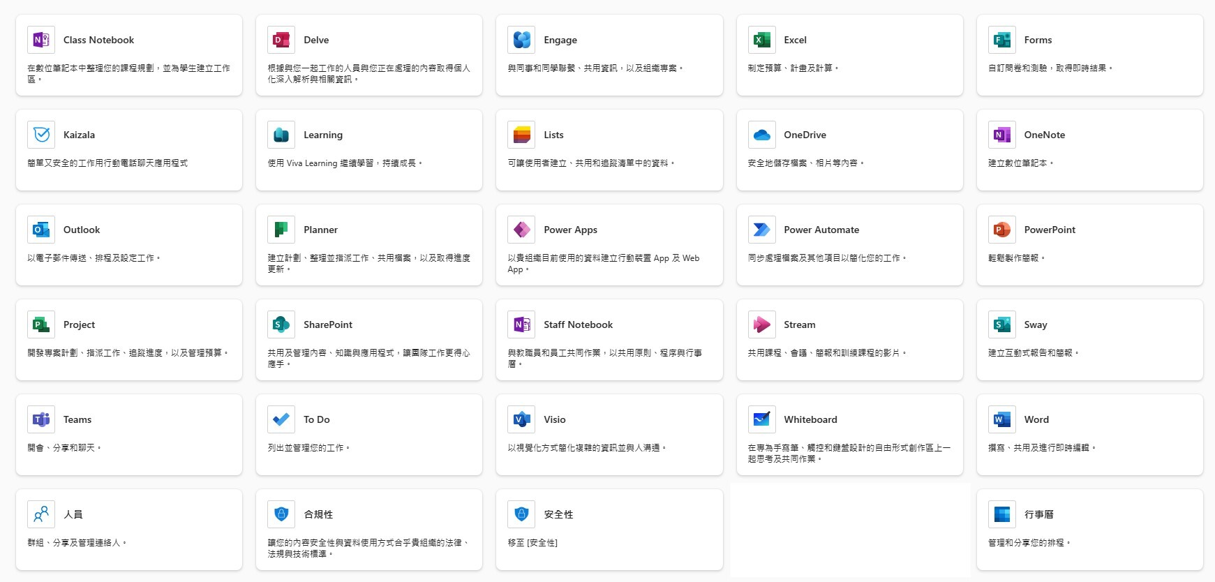 O365所有應用程式