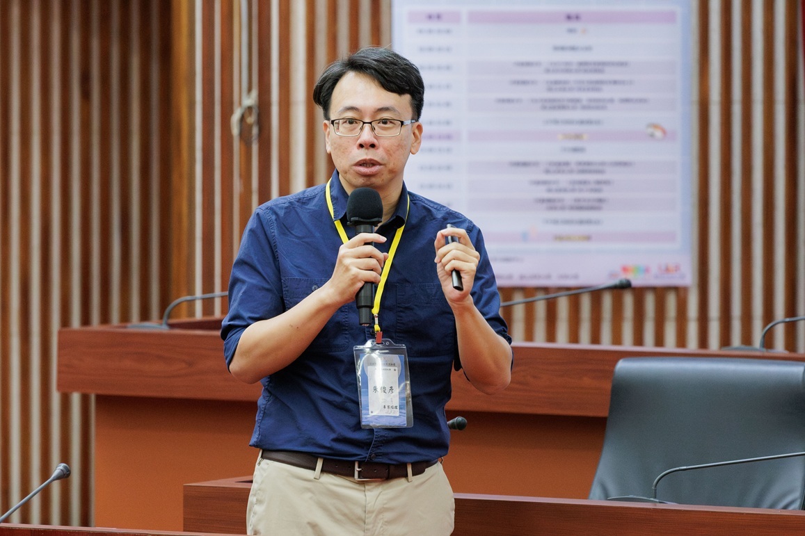 朱俊彥專案經理分享:「水沙連創新教育行動聯盟:從韌性到永續、既國際也在地」計畫。