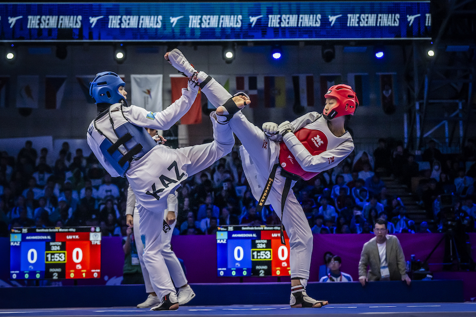 運動系劉侑芸同學四強賽精彩畫面