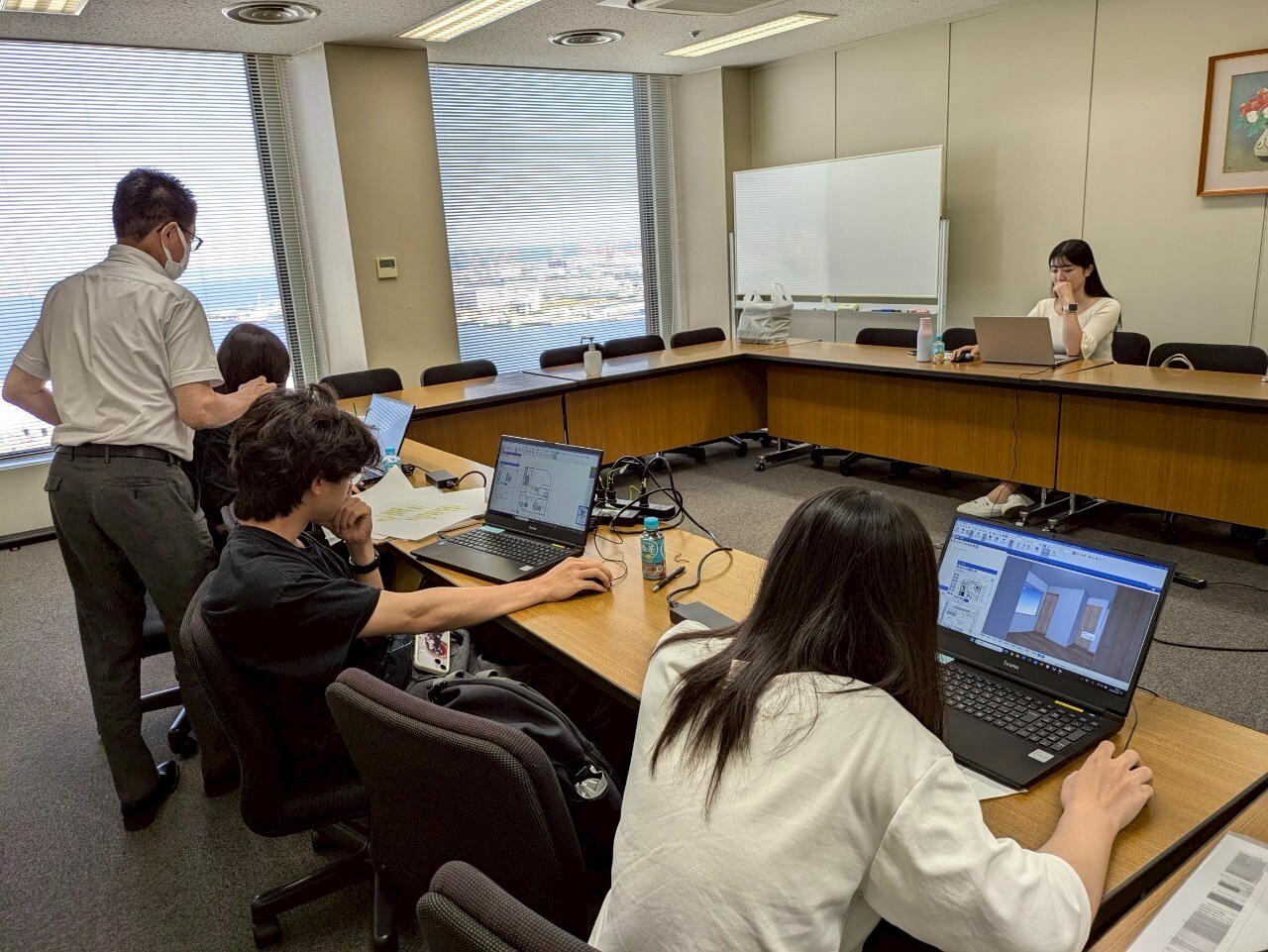 實習課程之一的住宅設計軟體實作。